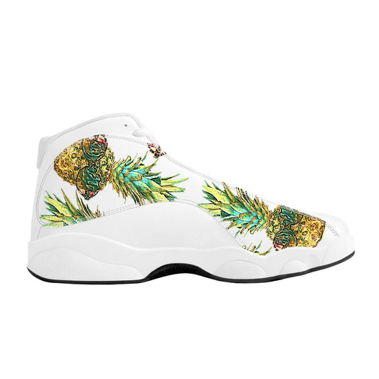 Pineapple Man Basketball Shoes - White