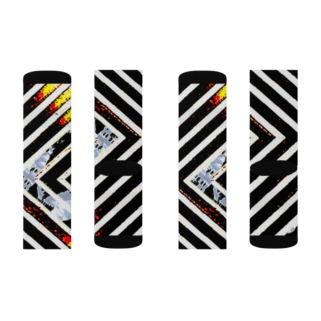 Stripped Sublimation Socks