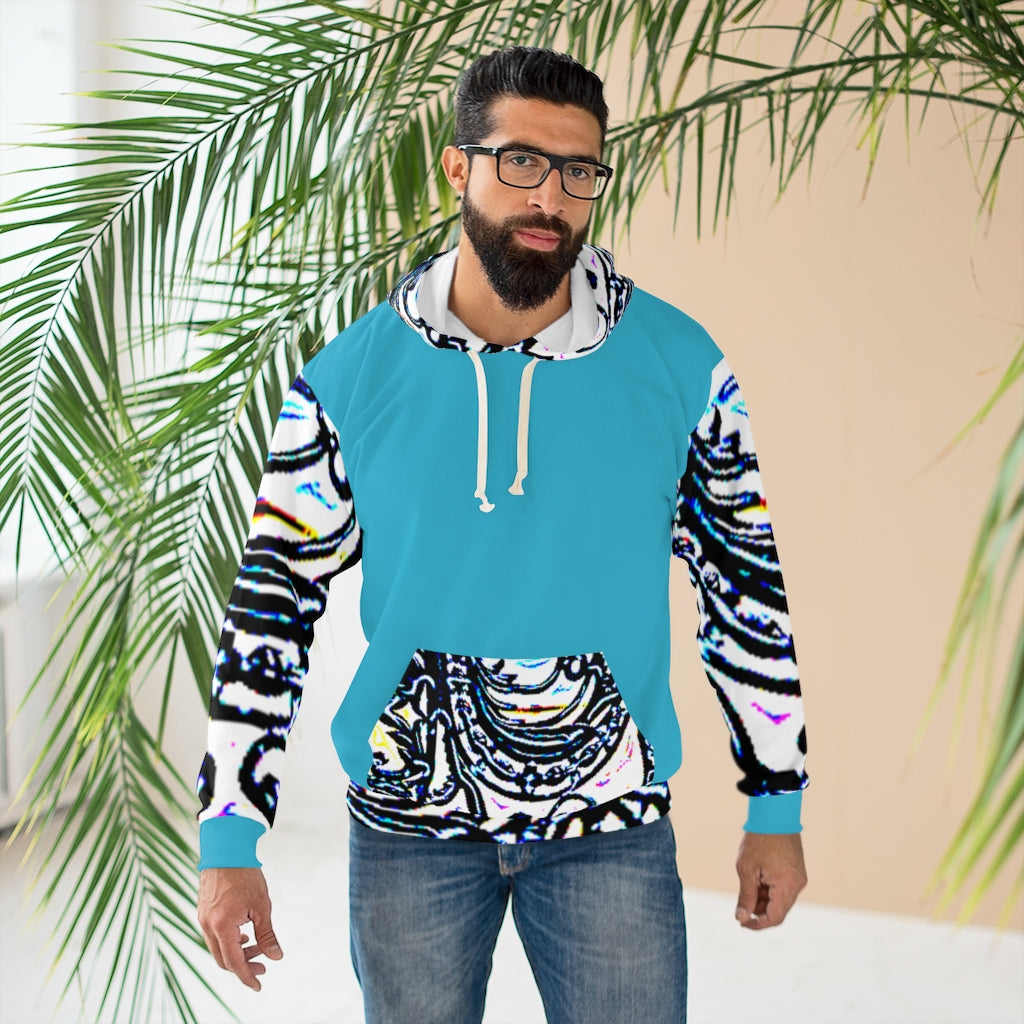 Faux Baroque Print AOP Unisex Pullover Hoodie