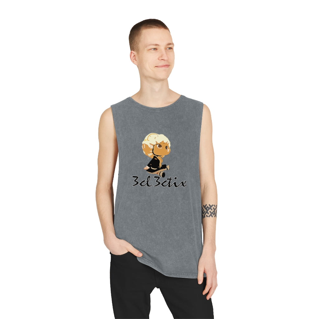 Branded Unisex Stonewash Tank Top