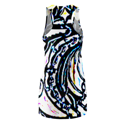 Faux Baroque Print Cut & Sew Racerback Dress