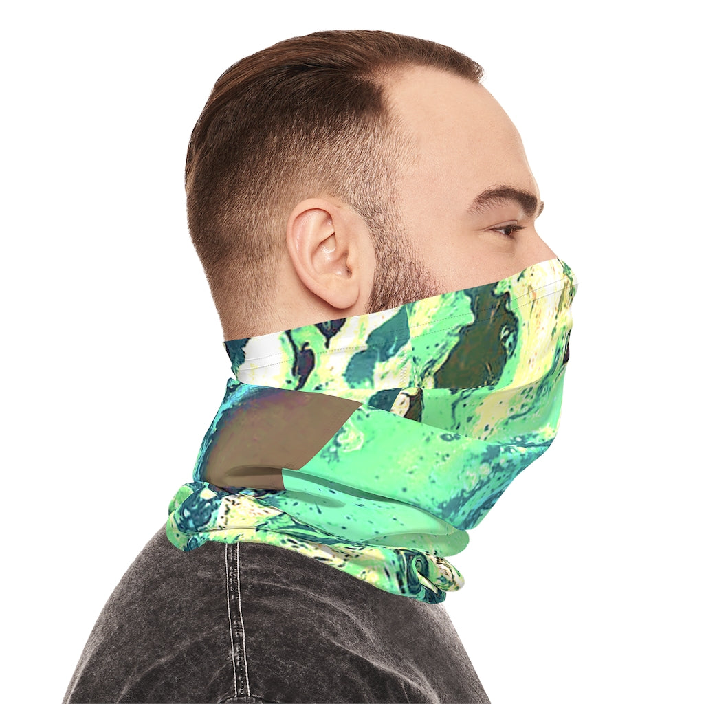 CDEJ Green Marble Lightweight Neck Gaiter