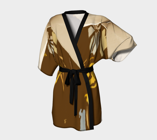 brown kimono