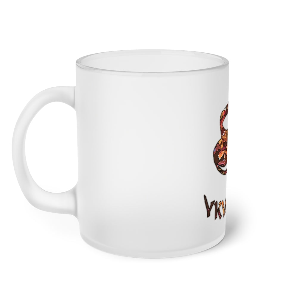 Graphic "Coffee" Frosted Glass Mug