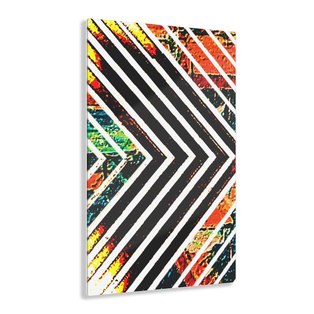 Multi-Colored Striped Acrylic Prints