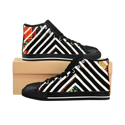 Multi-Stipped Women's High-top Sneakers