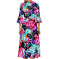 Neon Floral Midsummer Wrap Dress