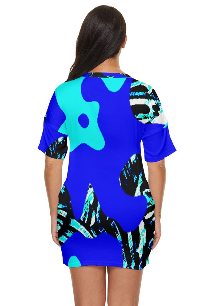 Abstract Tropical Just Threw It On Dress