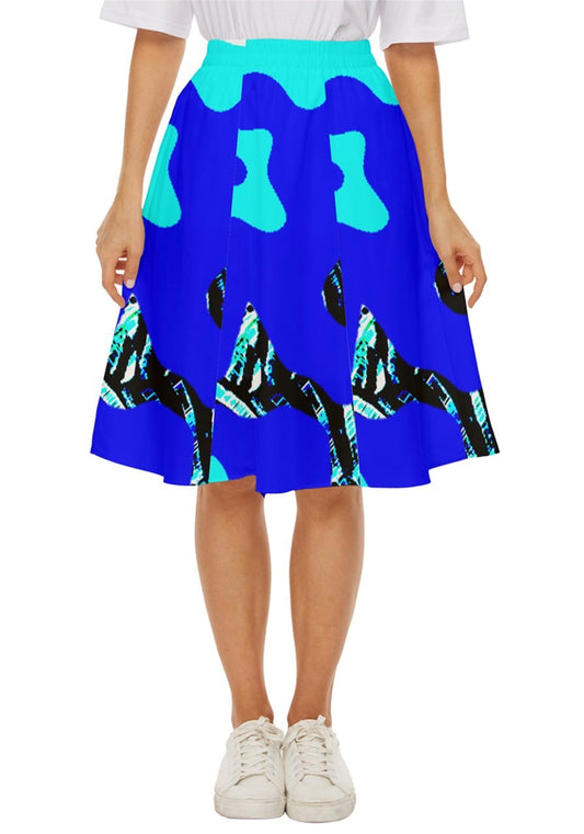Abstract Tropical Classic Short Skirt