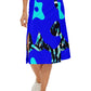 Abstract Tropical Midi Panel Skirt