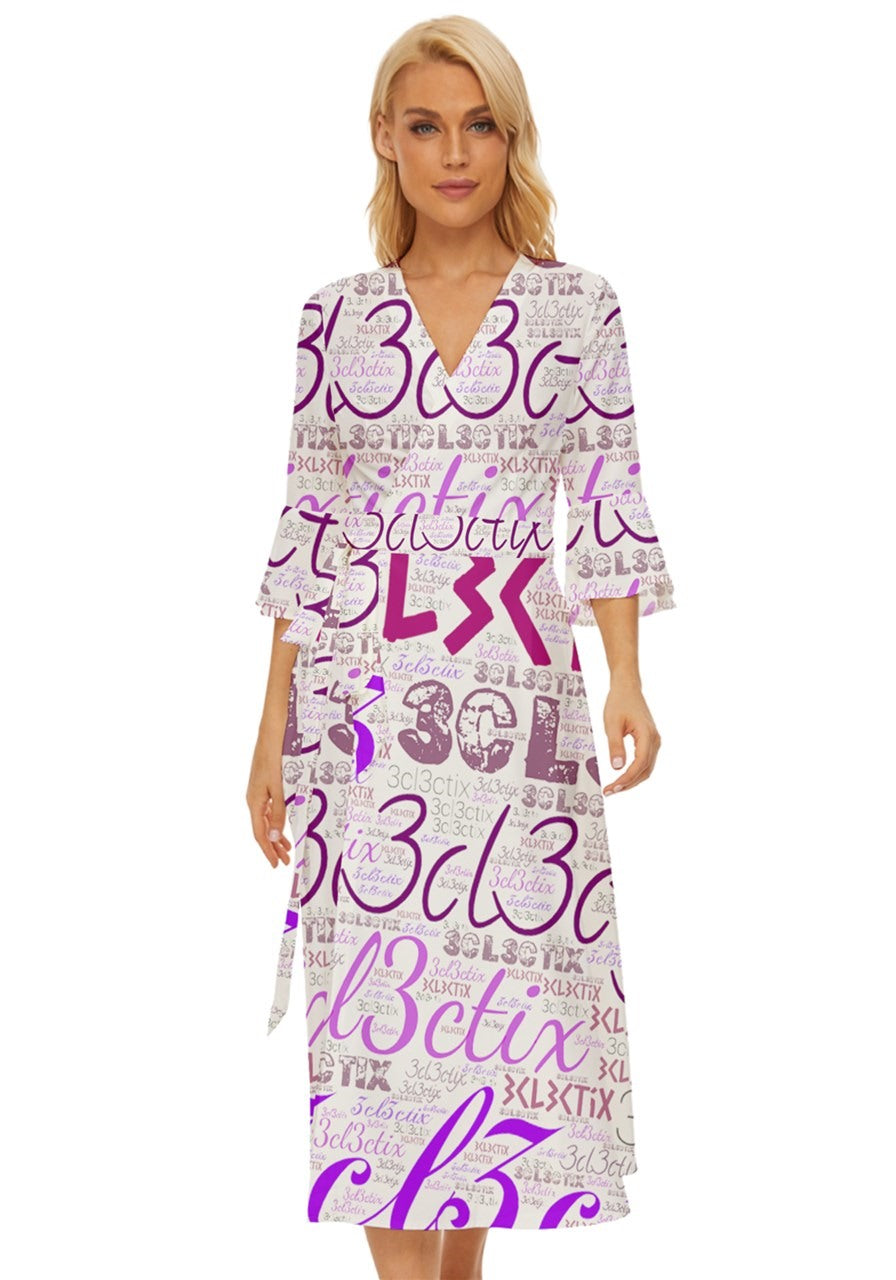 3cl3ctix WordArt Midsummer Wrap Dress