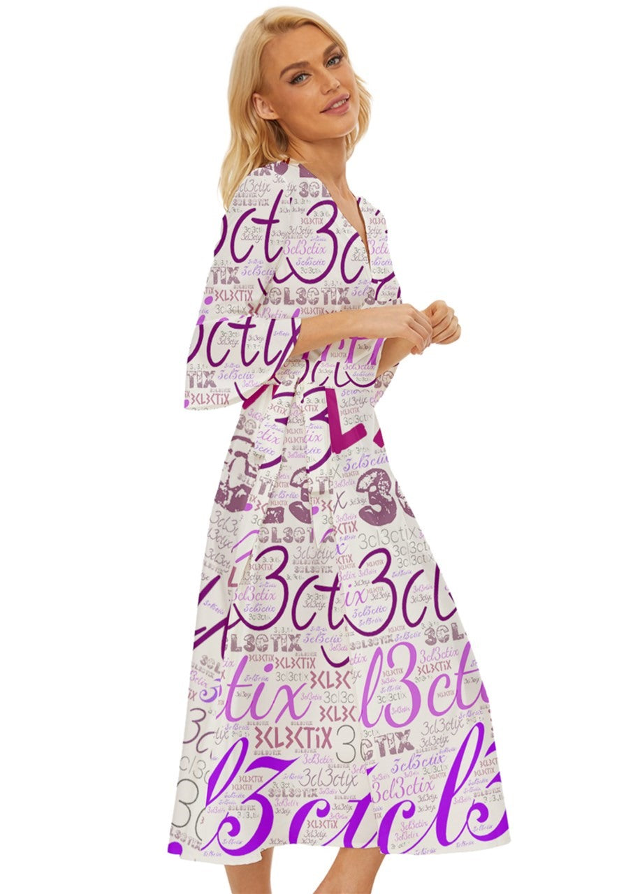 3cl3ctix WordArt Midsummer Wrap Dress