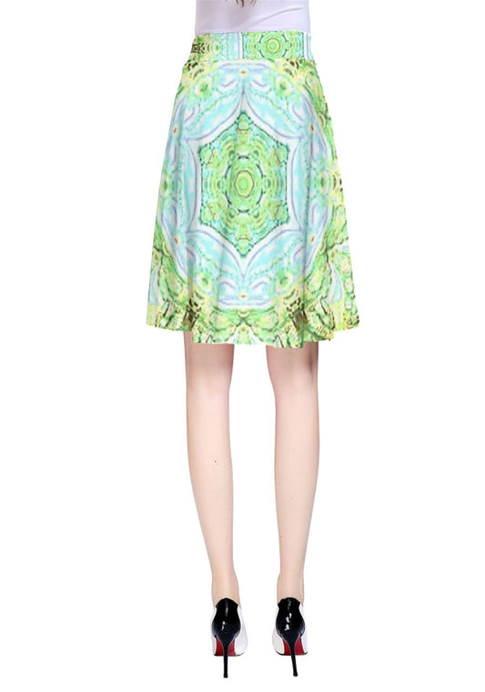 Green Marble A-Line Skirt