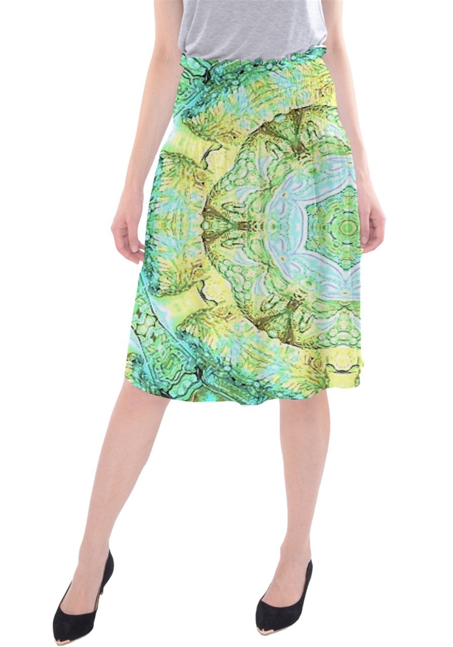Green Marble Midi Beach Skirt