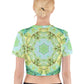 Green Marble Cotton Crop Top