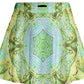 Green Marble Mini Flare Skirt