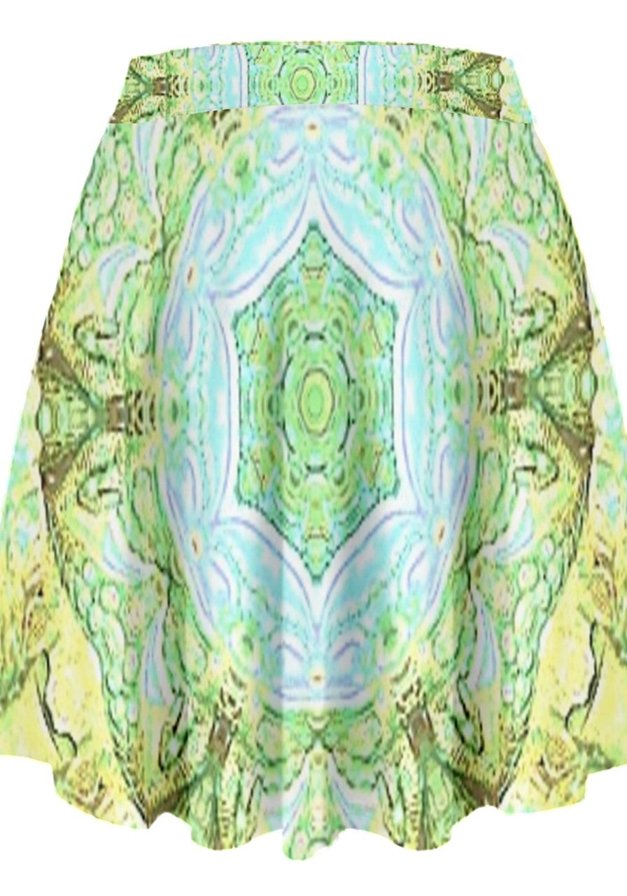 Green Marble High Waist Skirt