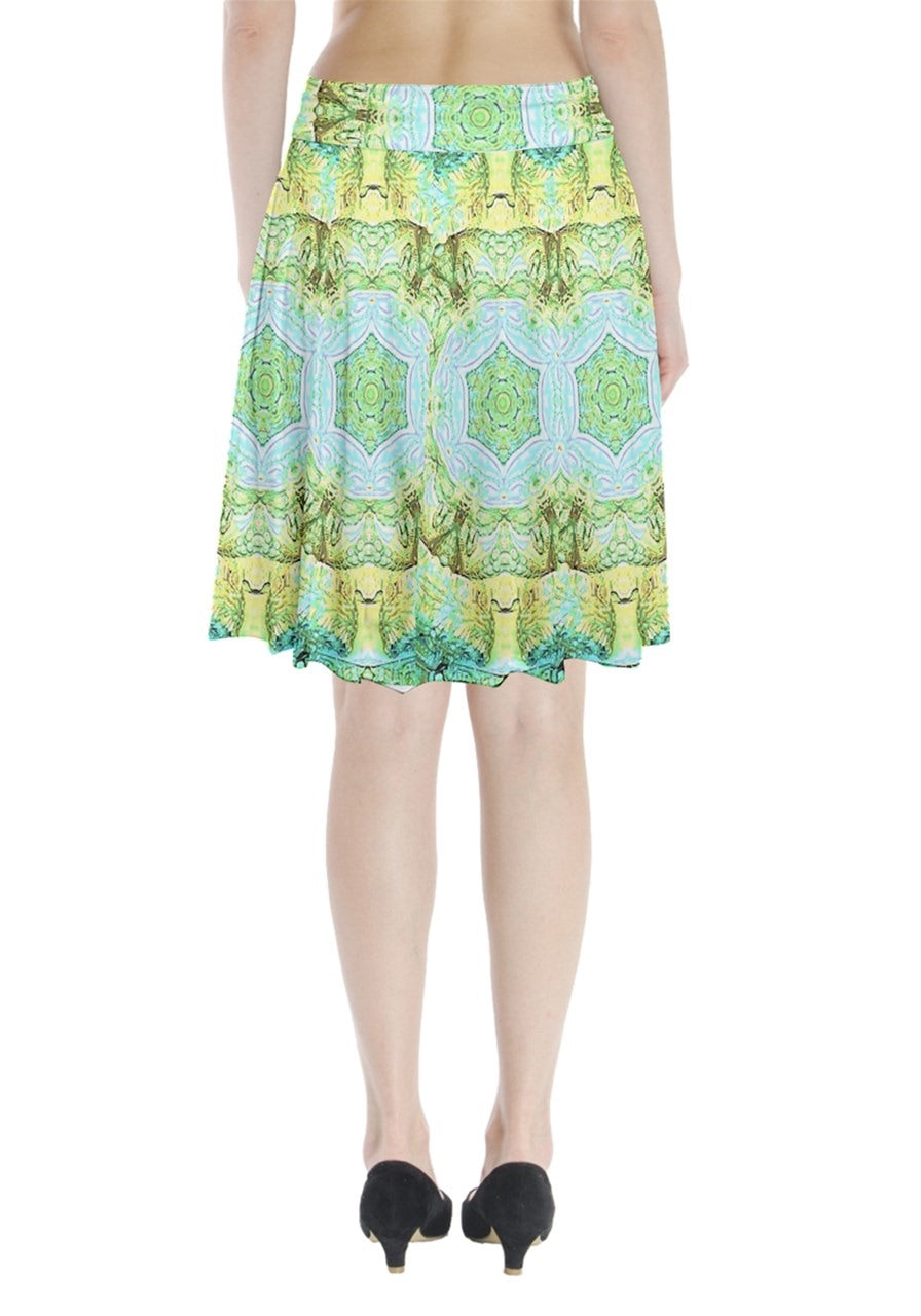 Green Marble Pleated Skirt