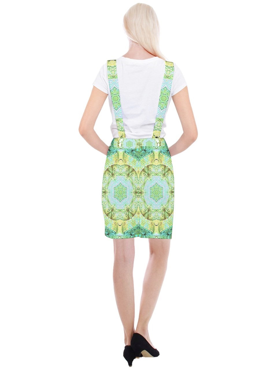 Green Marble Braces Suspender Skirt