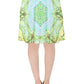 Green Marble Velvet High Waist Skirt