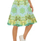 Green Marble Classic Short Skirt