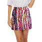 Colorful Bark Mini Front Wrap Skirt
