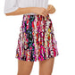 Colorful Bark Mini Front Wrap Skirt