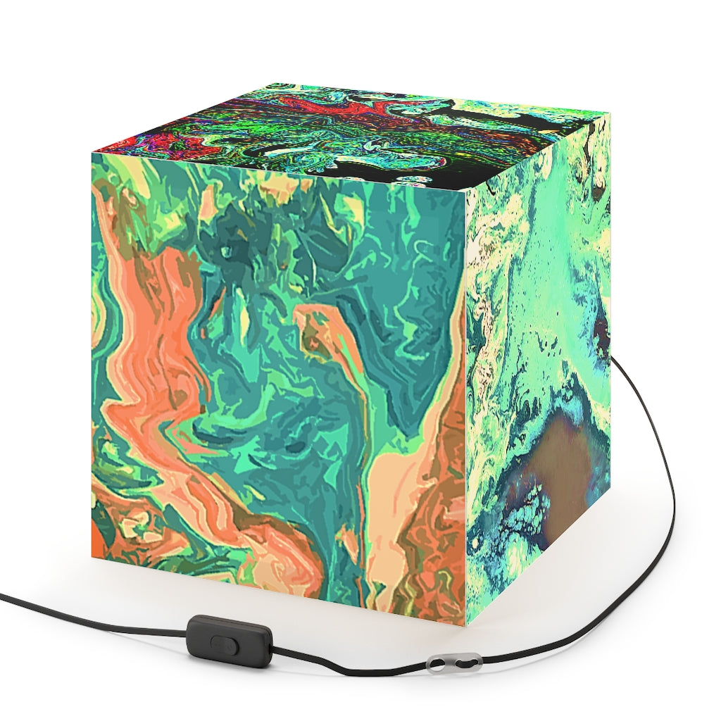 CDEJ Green Marble Light Cube Lamp