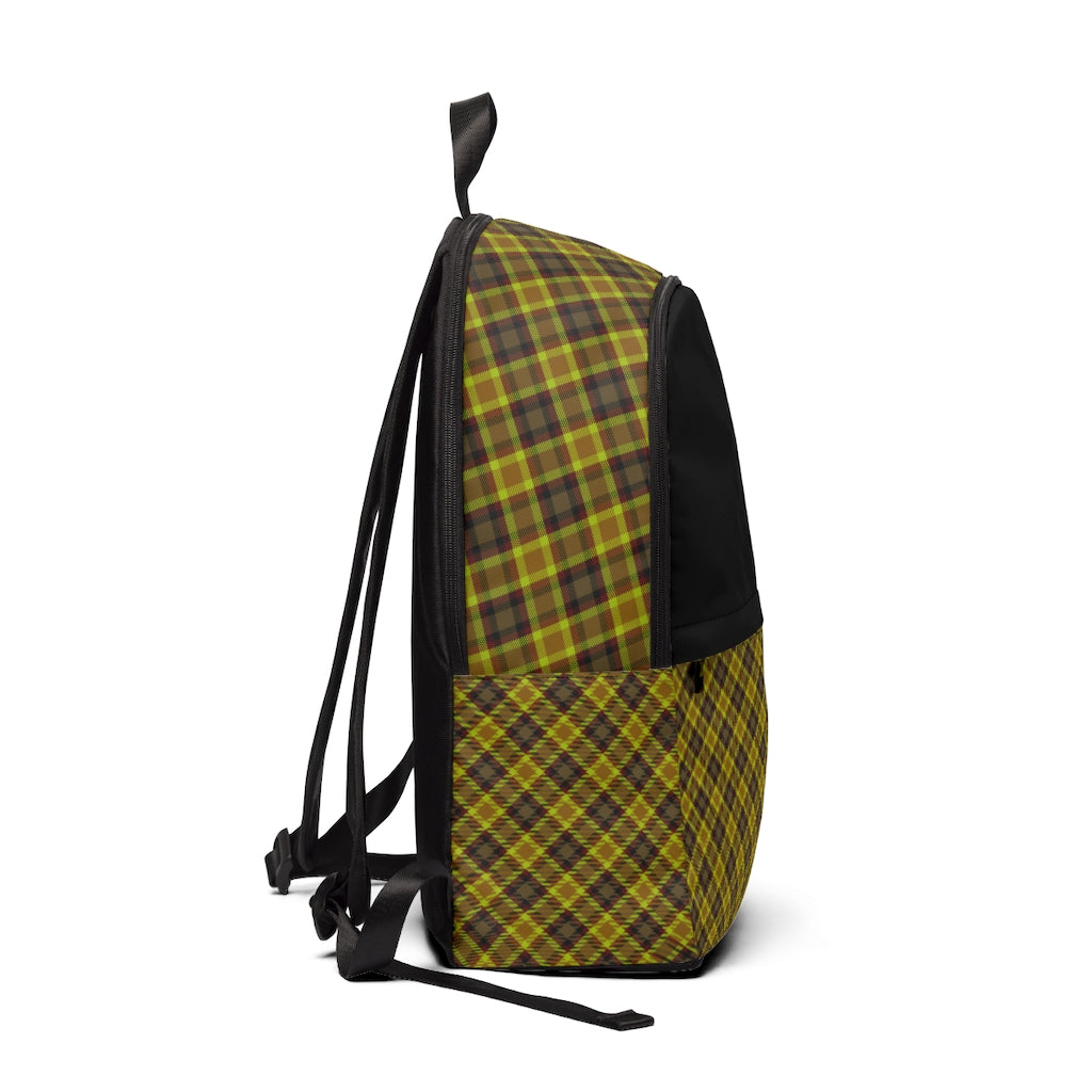 Branded Plad Unisex Fabric Backpack