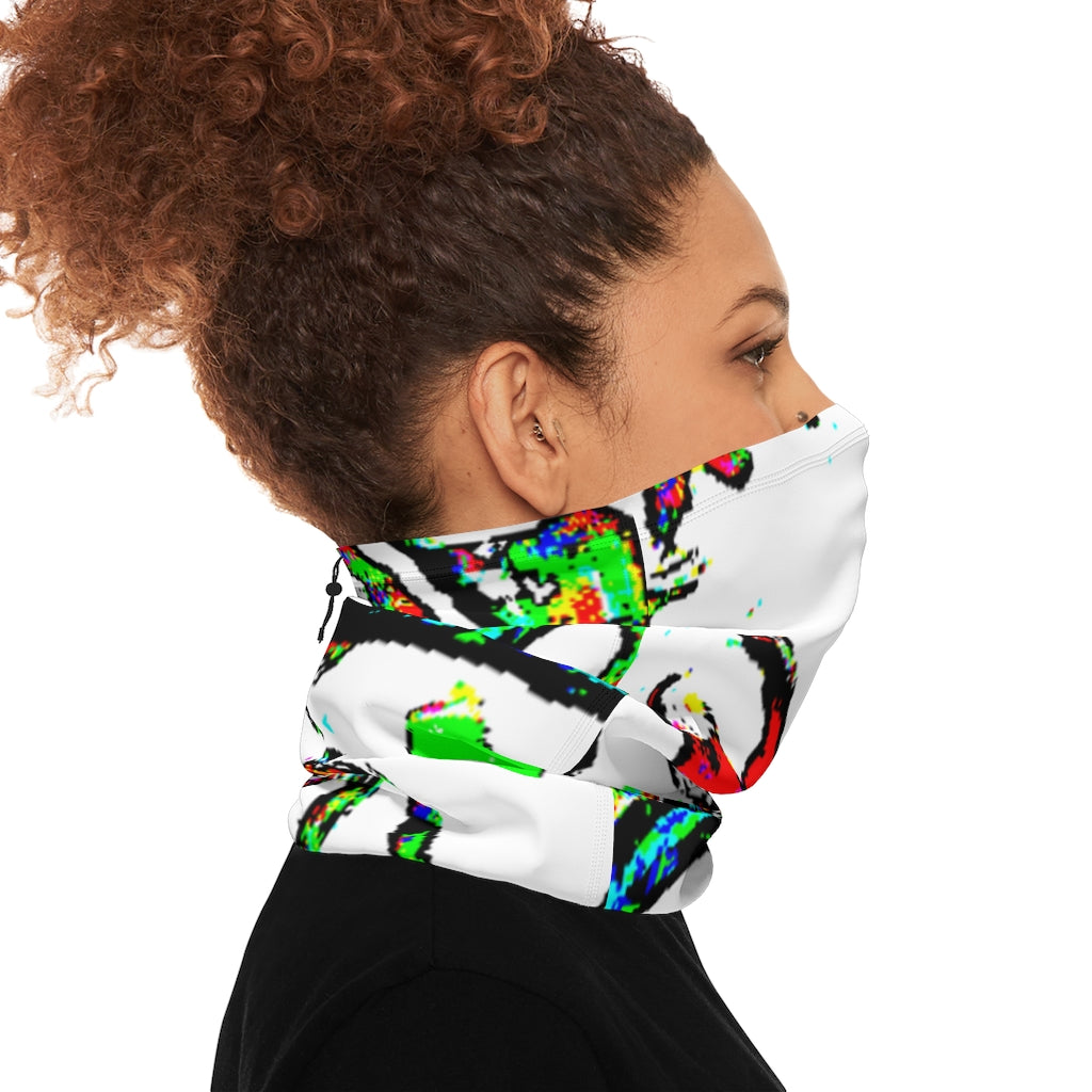 Painted Money Winter Neck Gaiter With Drawstring