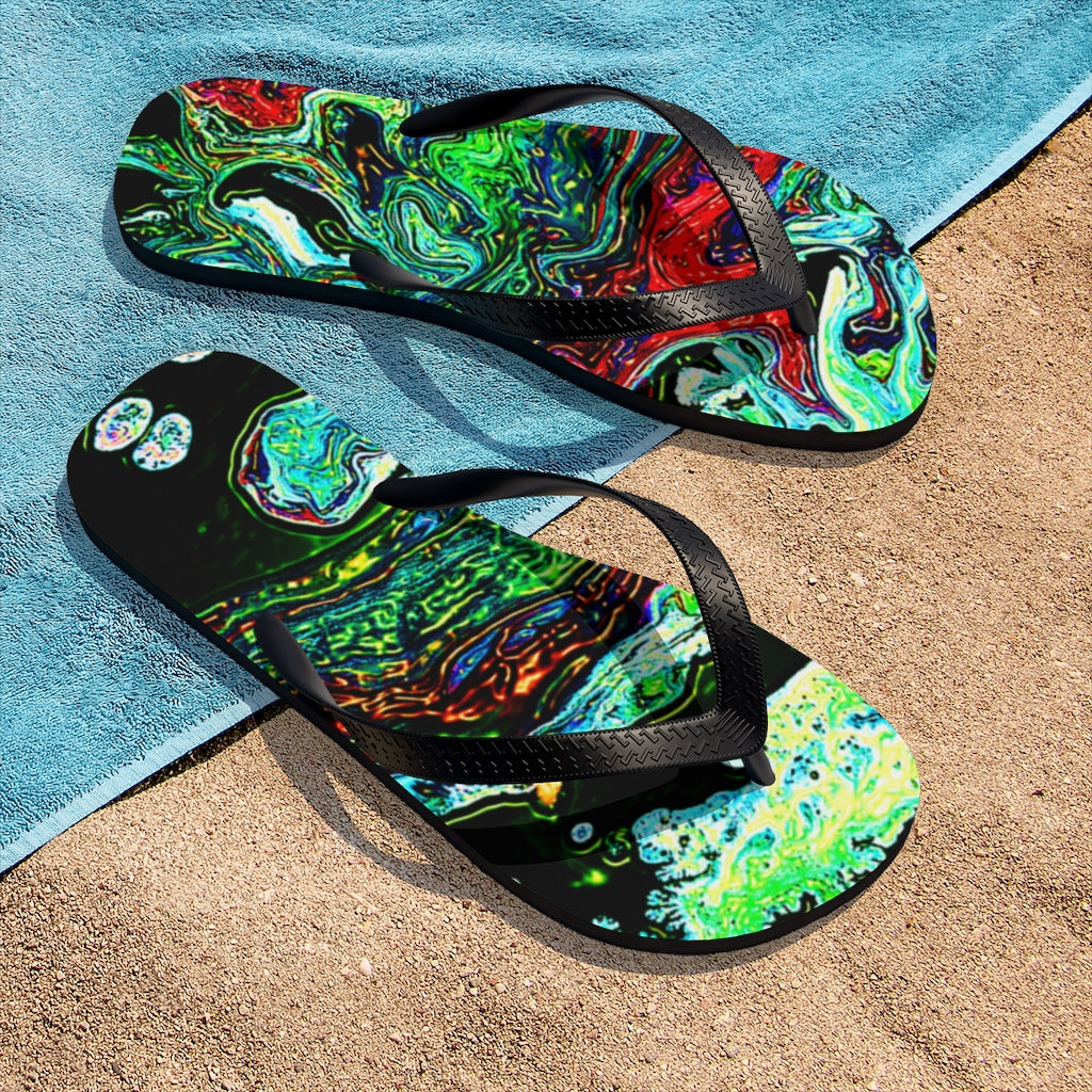 CDEJ Green Unisex Flip-Flops