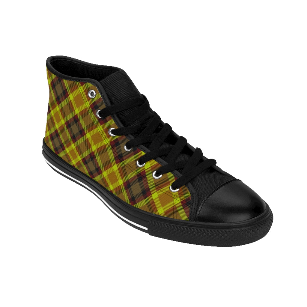 Branded Plad Women's High-top Sneakers