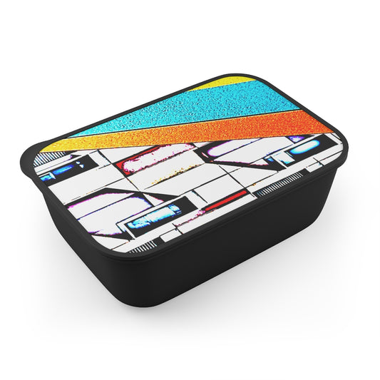 Abstract PLA Bento Box with Band and Utensils