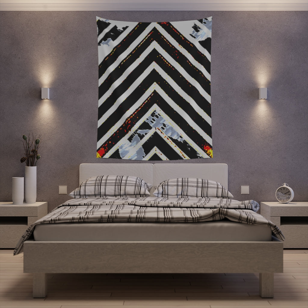 Stripped Printed Wall Tapestry