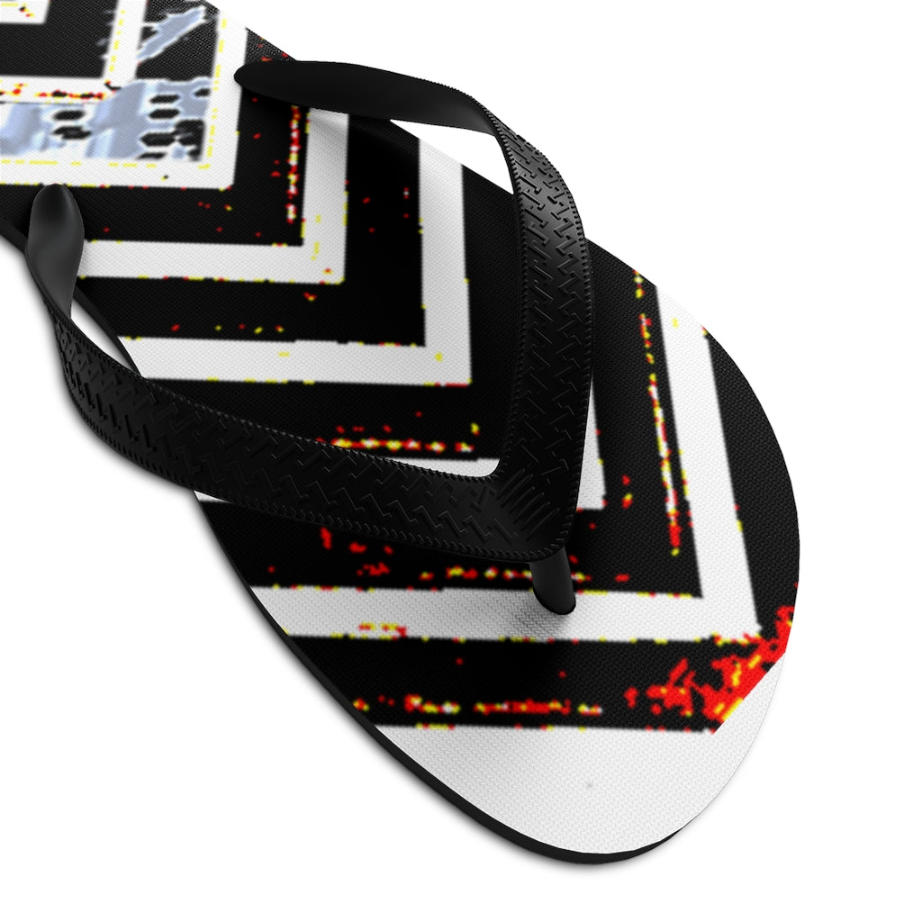 Stripped Unisex Flip-Flops