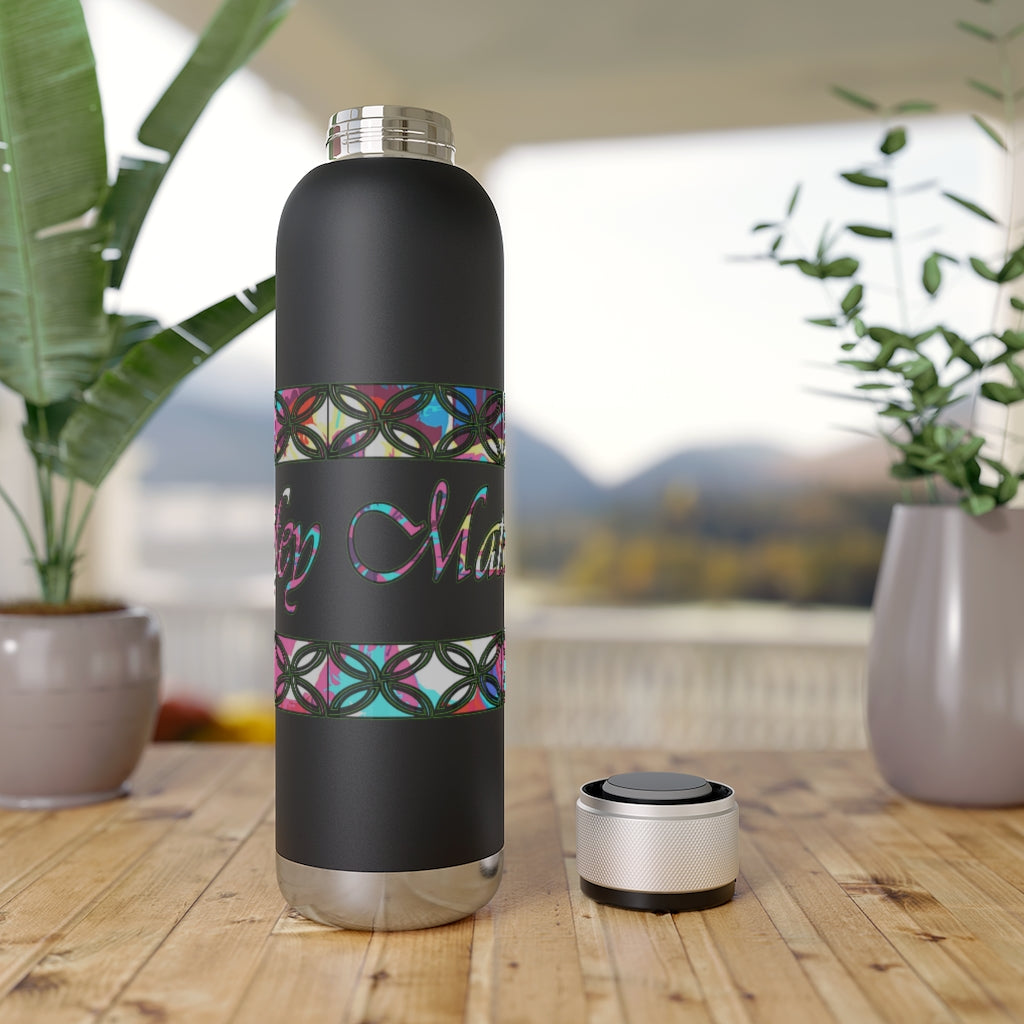 Graphic "Wifey" Soundwave Copper Vacuum Audio Bottle 22oz