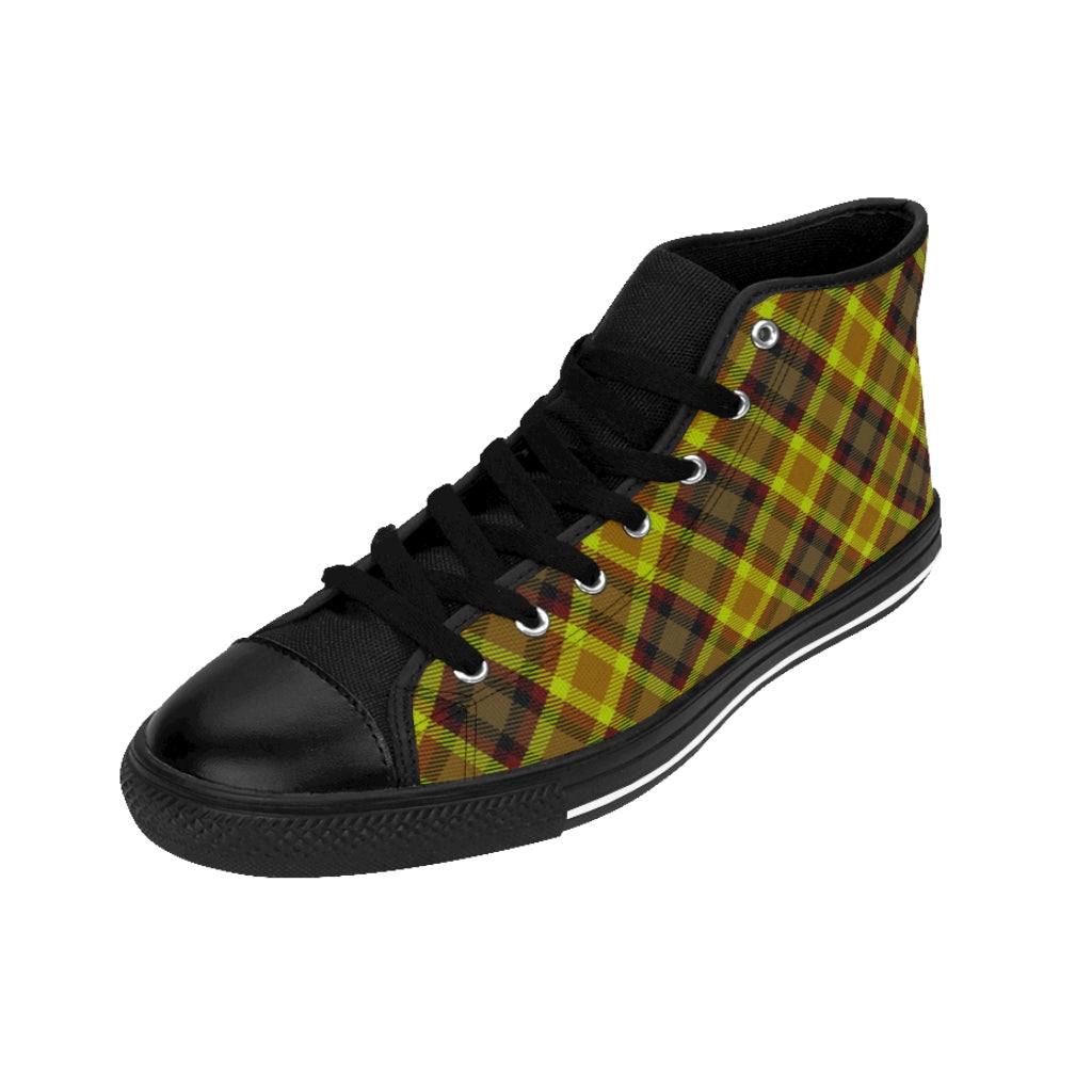 Branded Plad Women's High-top Sneakers