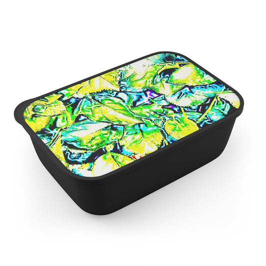 Neon PLA Bento Box with Band and Utensils