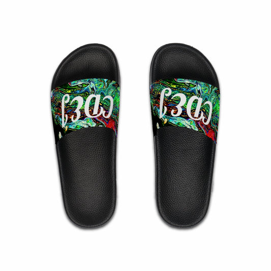 CDEJ Dark Green Men's Slide Sandals