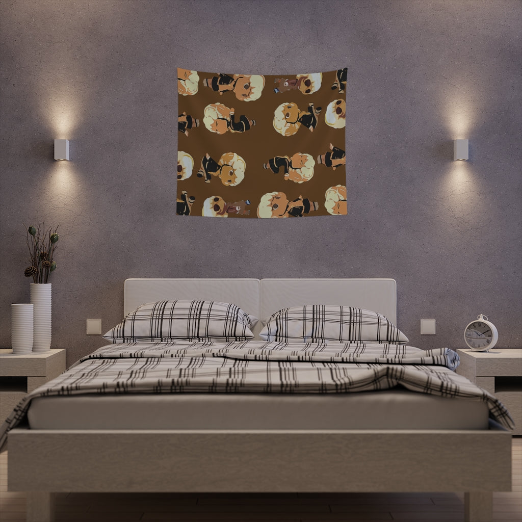 Brown Printed Wall Tapestry