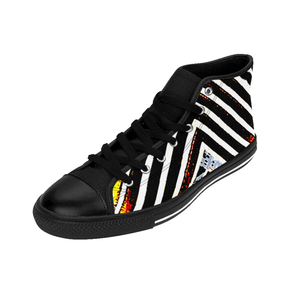 Stripped Men's High-top Sneakers