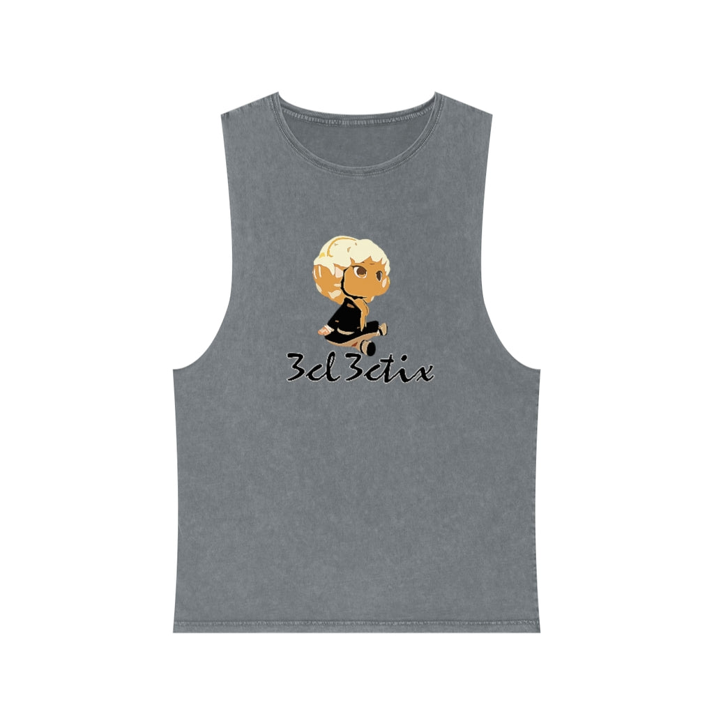 Branded Unisex Stonewash Tank Top