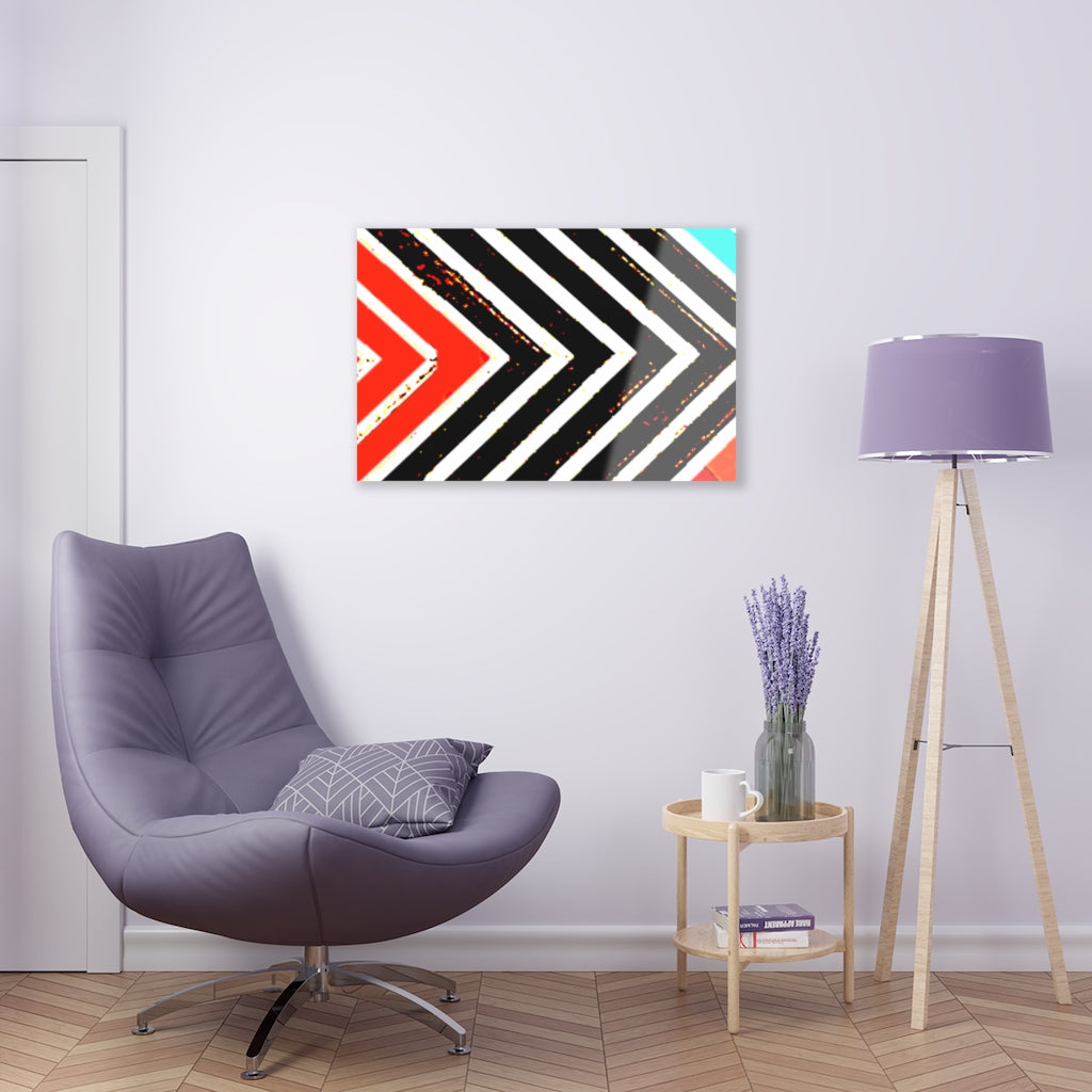 Abstract Stripped Acrylic Prints