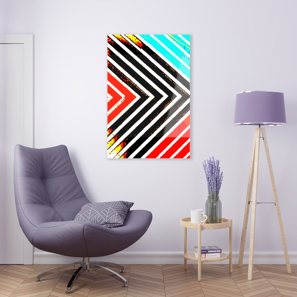 Abstract Stripped Acrylic Prints