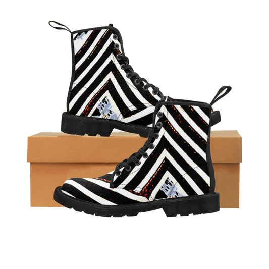Multi-Stripped Men's Canvas Boots