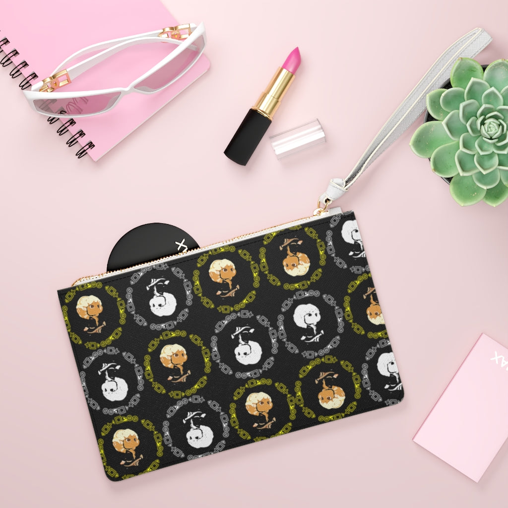 Branded Pattern Clutch Bag