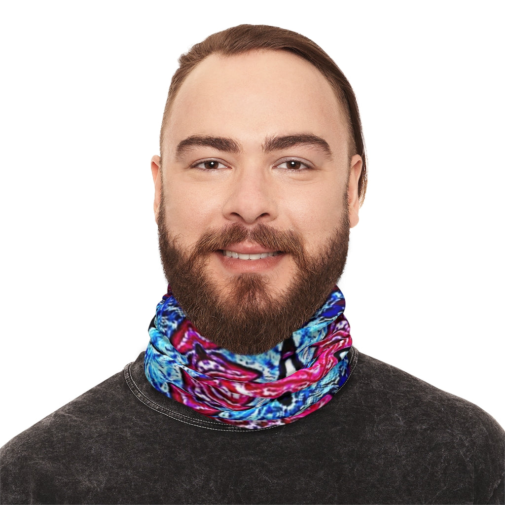 Multi-Colored Winter Neck Gaiter With Drawstring