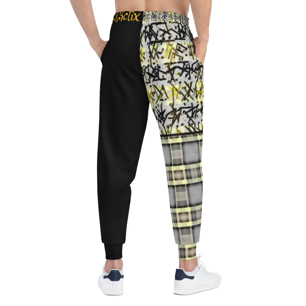 Branded Patchwork Plad Athletic Joggers (AOP)