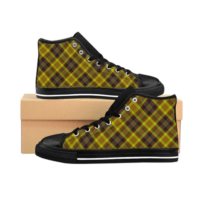 Branded Plad Men's High-top Sneakers