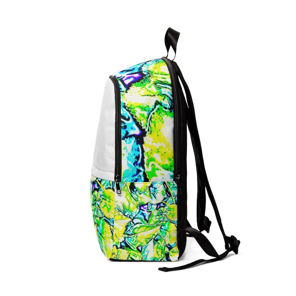 White Neon Unisex Fabric Backpack